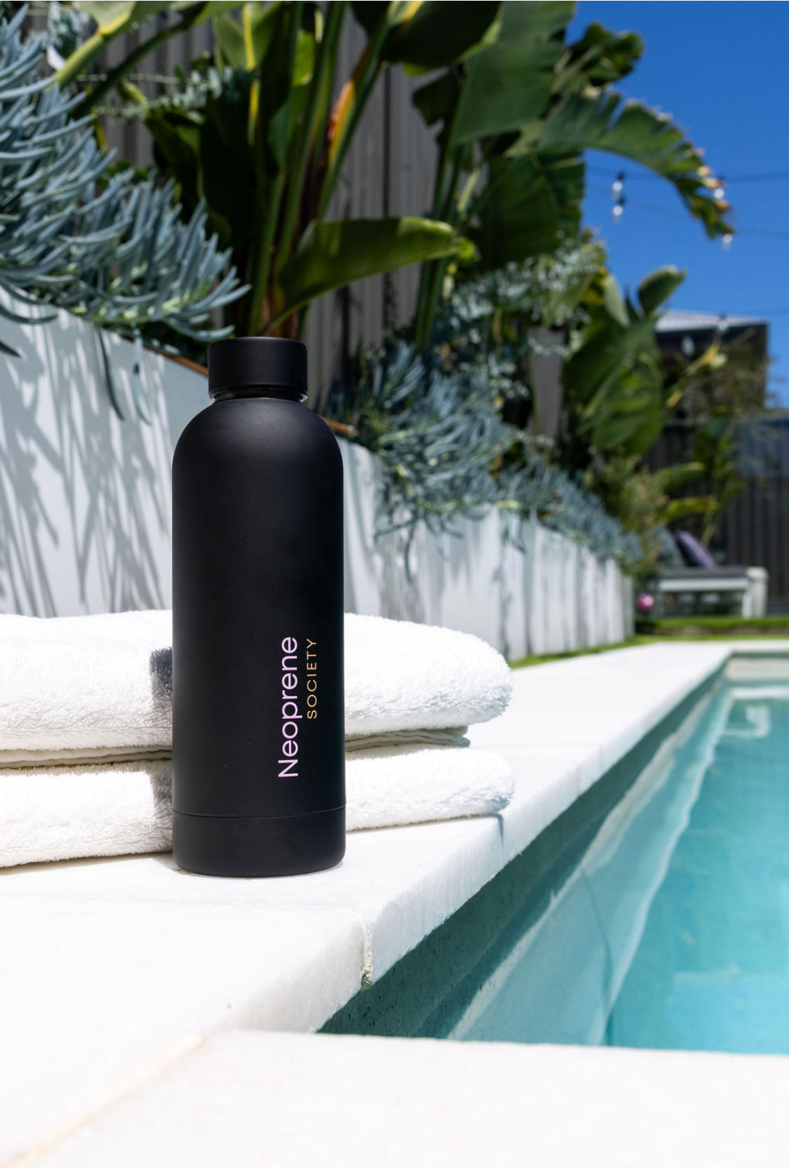 Neoprene insulated hot cold water bottle 500ml