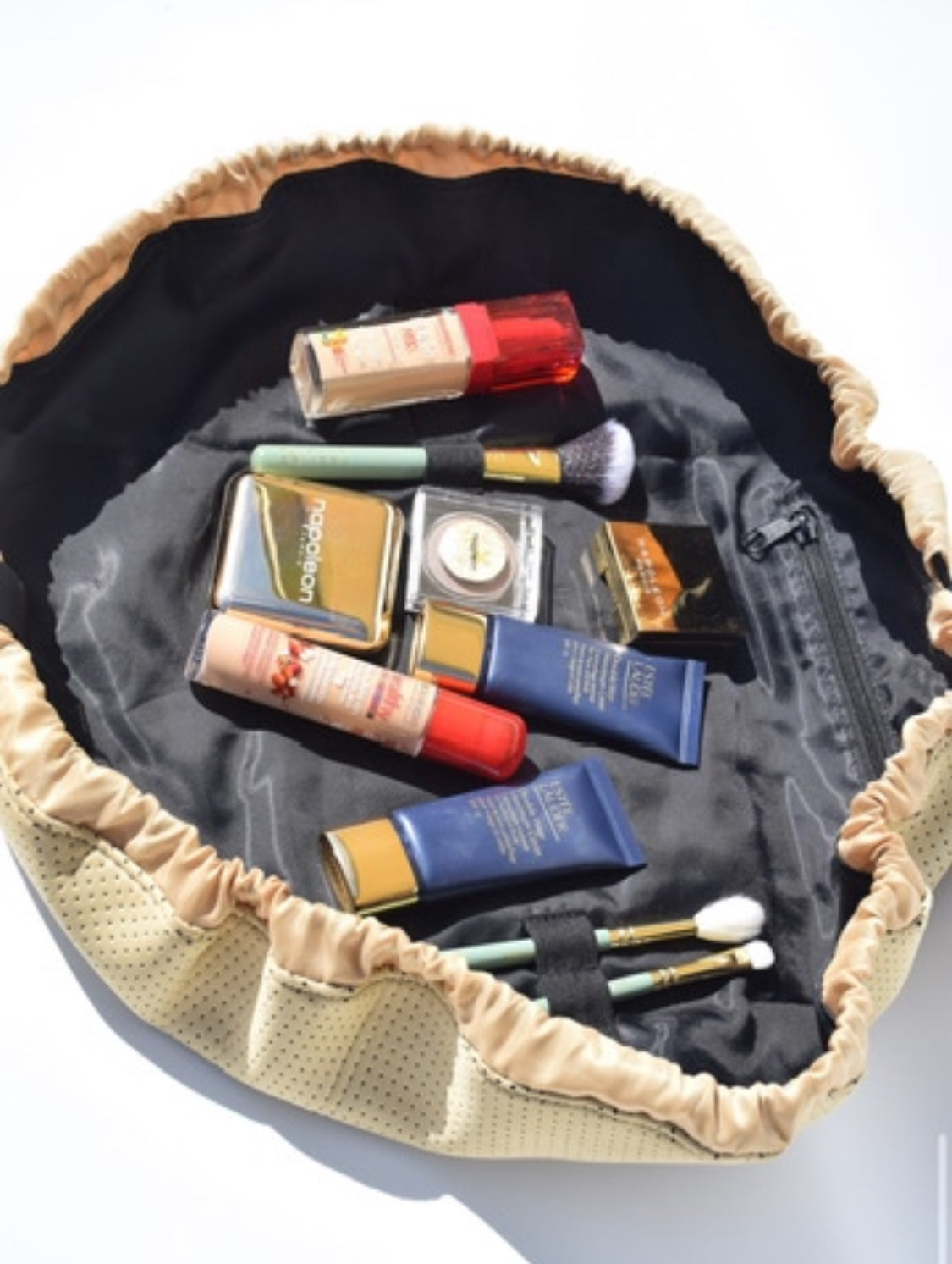 Neoprene Flat Lay Makeup Bag - Honeycomb