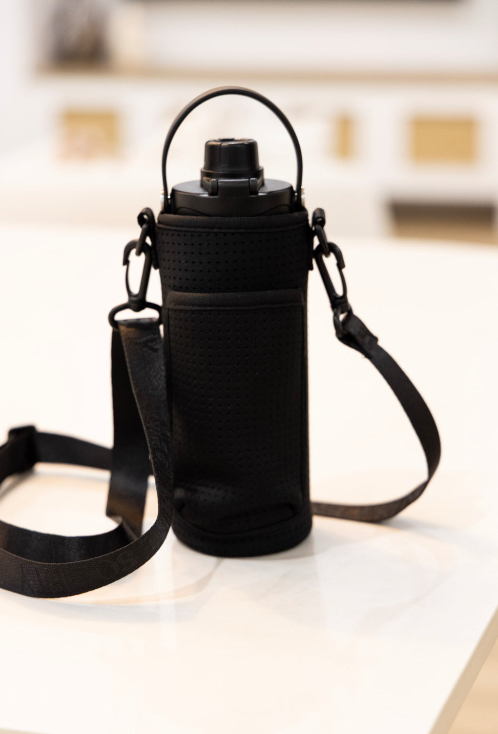 Neoprene Phone Bottle Bag Black