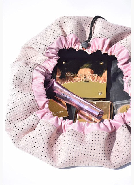 Neoprene Flat Lay Makeup Bag - Mauve