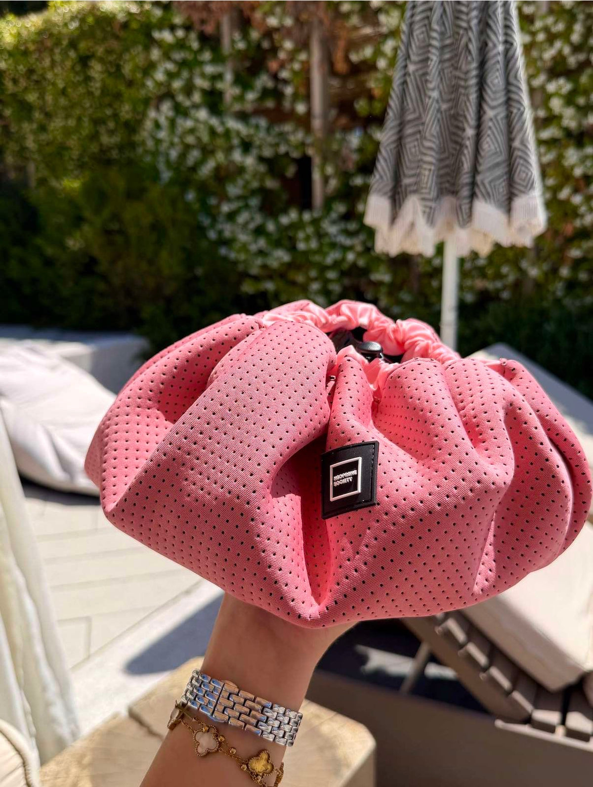Neoprene Makeup Bag - Rose Pink