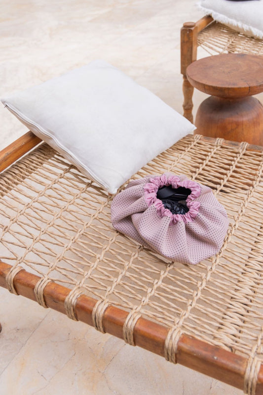 Neoprene Flat Lay Makeup Bag - Mauve