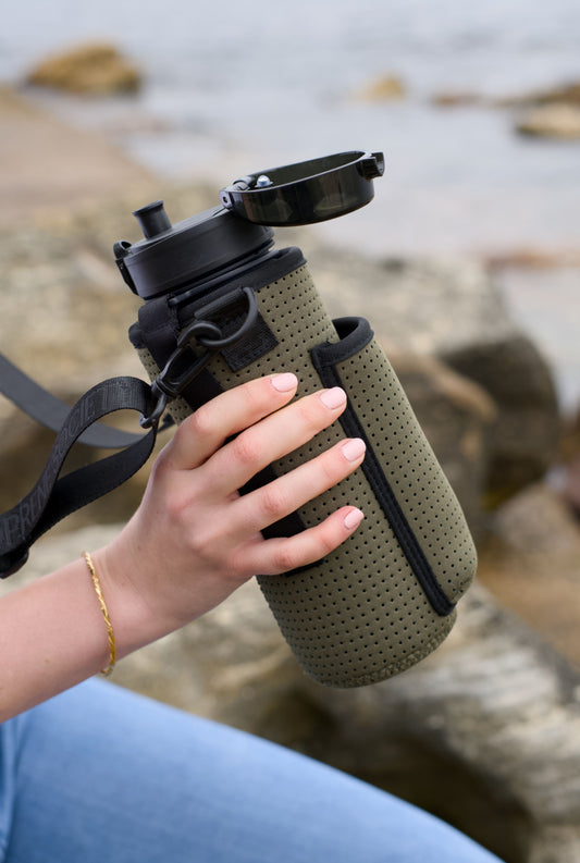 Neoprene Phone Bottle Bag  Khaki